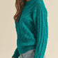 &Merci - Chunky Cable Knit Crew Neck Sweater