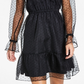 Bar III Women's Sheer Swiss Dot Dress Black Size X-Small