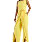 INC International Concepts Women's Walkthrough Jumpsuit Yellow Size 2