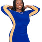Kasper Women's Side Stripe Dress Blue Size 12