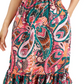 INC International Concepts Women's Printed Tired Maxi Dress Pink Size 4