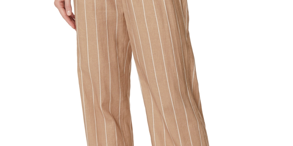 Jones New York Women's Pull On Drawstring Slash Pocket Trouser Pants Brown Size Small