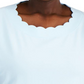 Anne Klein Women's Plus Scalloped T-Shirt Blue Size 2X