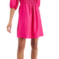 Bar III Women's Puff Sleeve Smocked Dress Pink Size Medium