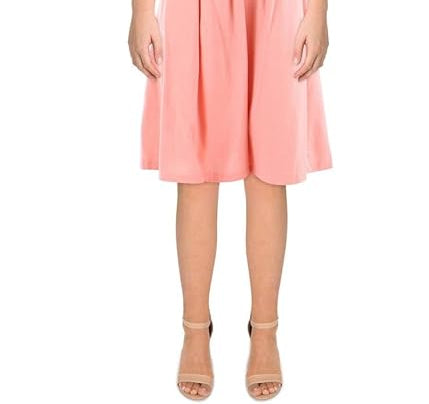 INC International Concepts Women's Tie Detail Fit & Flare Dress Beige Size 4