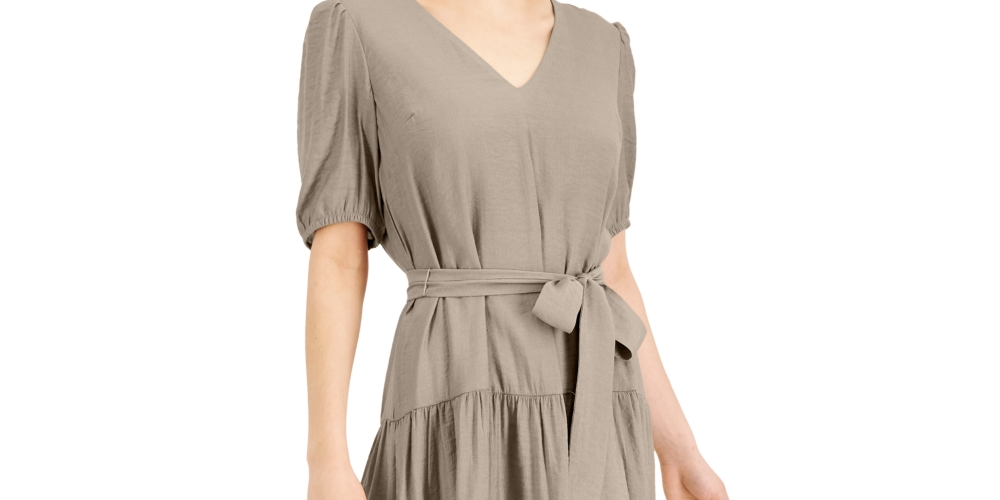 INC International Concepts Women's Tan Belted Mini Dress Size Small