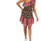 Bar III Women's Asymmetrical One Shoulder Ruffled Dress Brown Size X-Small