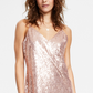 Bar III Women's V Neck Mini Slip Dress Pink Size X-Large