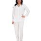 Kasper Womens V Neck Button Front Long Sleeve Blouse White Regular Plus