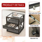 Set of 2 Modern End Tables with Drawer - Nightstand