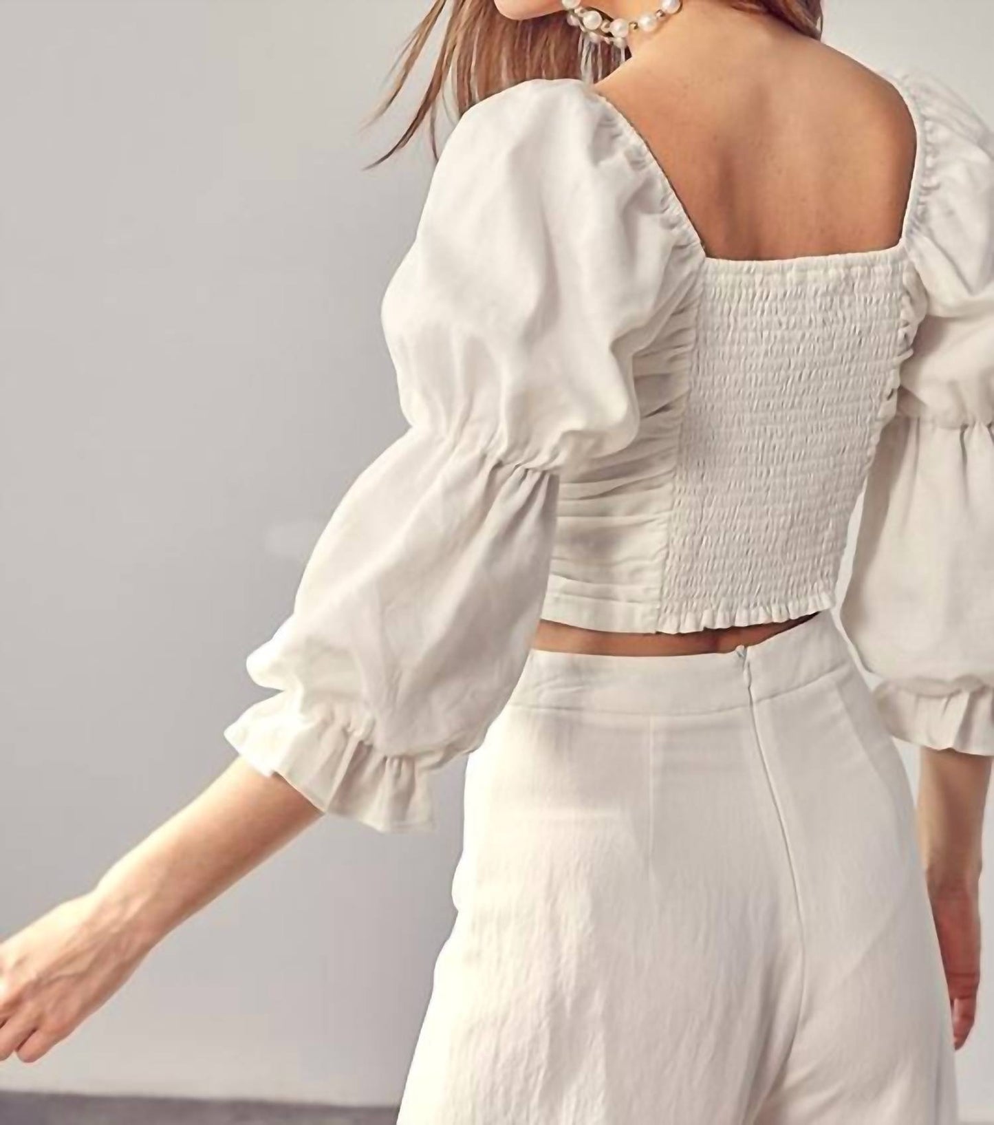 Do+Be - Ruffle Ruched Front Top