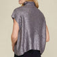 She + Sky - Metallic Ribbed Sweater Tank Top
