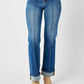 Judy Blue - High Waist Front Seam Detail & Cuffed Straight Jeans