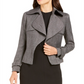 Anne Klein Women's Herringbone Wide Lapel Jacket Black Size 12
