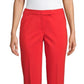 Anne Klein Women's Cotton Blend Double Weave Pant Red Size 14