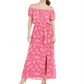 INC International Concepts Women's Off The Shoulder Paisley Print Maxi Dress Pink Size 6