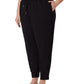 Anne Klein Women's Tie Waist Joggers Black Size 3X