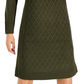 INC International Concepts Women's Cable Knit Sweater Dress Green Size X-Large
