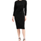 Anne Klein Women's Metallic Bodycon Dress Black Size 14
