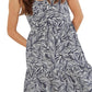 Apricot - Geo Leaf Pintuck Mini Dress