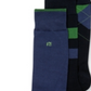 Perry Ellis Men's Print 3 Pack Socks Blue Size Regular