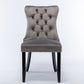 Nikki Collection Modern Velvet Upholstered Dining Chair Set