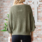 Trendsi - Veveret Round Neck Roll-Up Sweater