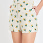 2.7 August Apparel - Daisy Embroidered Linen Shorts