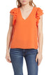 1state-ruffle-short-sleeve-v-neck-top-tiger-orange