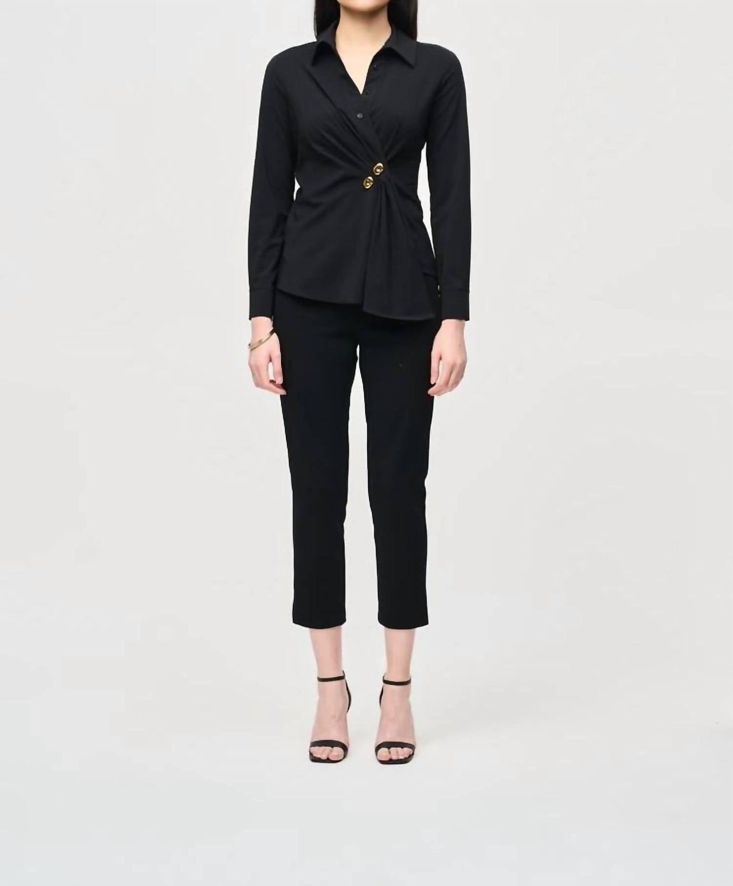 Joseph Ribkoff - Stretch Woven Wrap Blouse