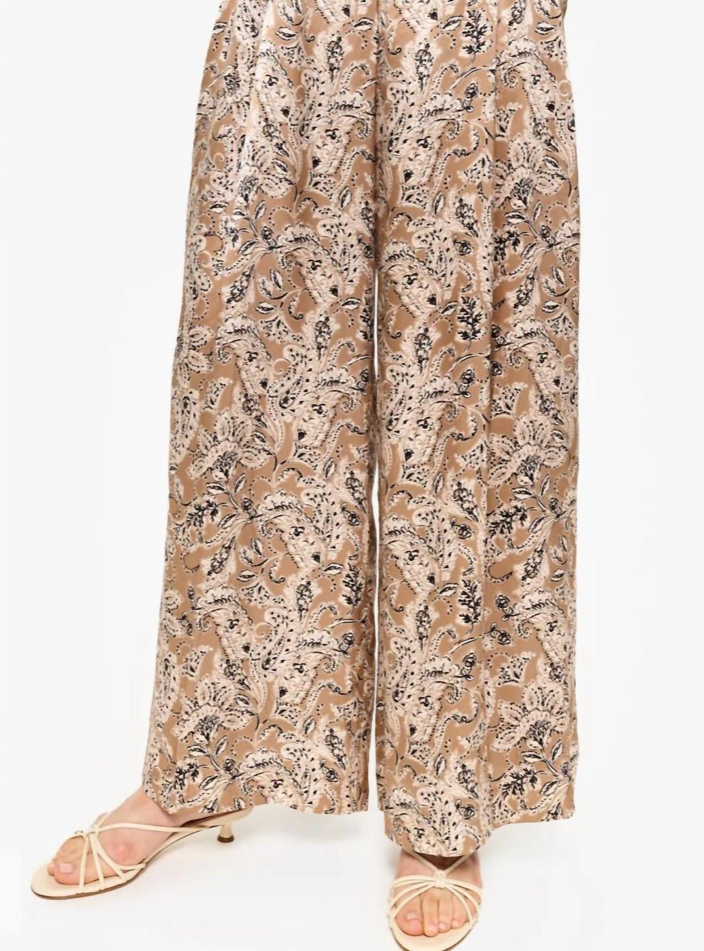 Cami Nyc - FABIAN HIGH RISE CHARMEUSE PANT NEUTRAL PAISLEY