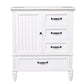 30" Bathroom Vanity With Sink, 3 Drawers, Adjustable Feet