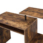 Lyphre Computer Desk - Weathered Oak / Black