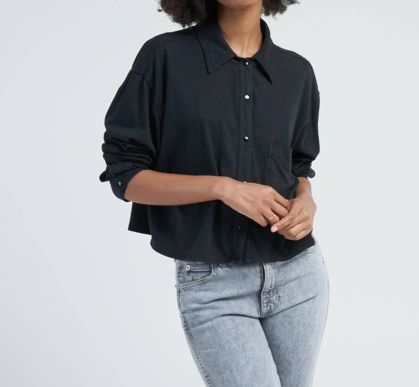 Askk Ny - crop knit shirt