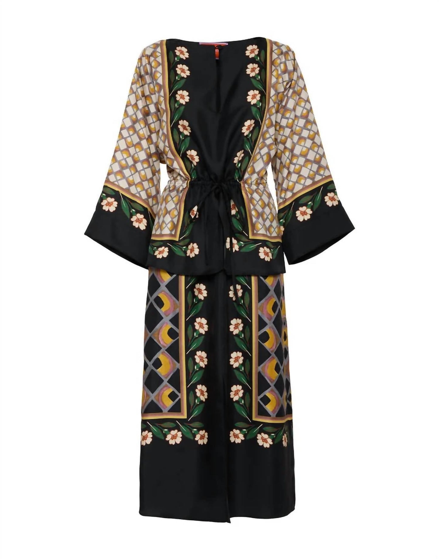 La Doublej - Apericena Silk Twill Dazed Placee Dress