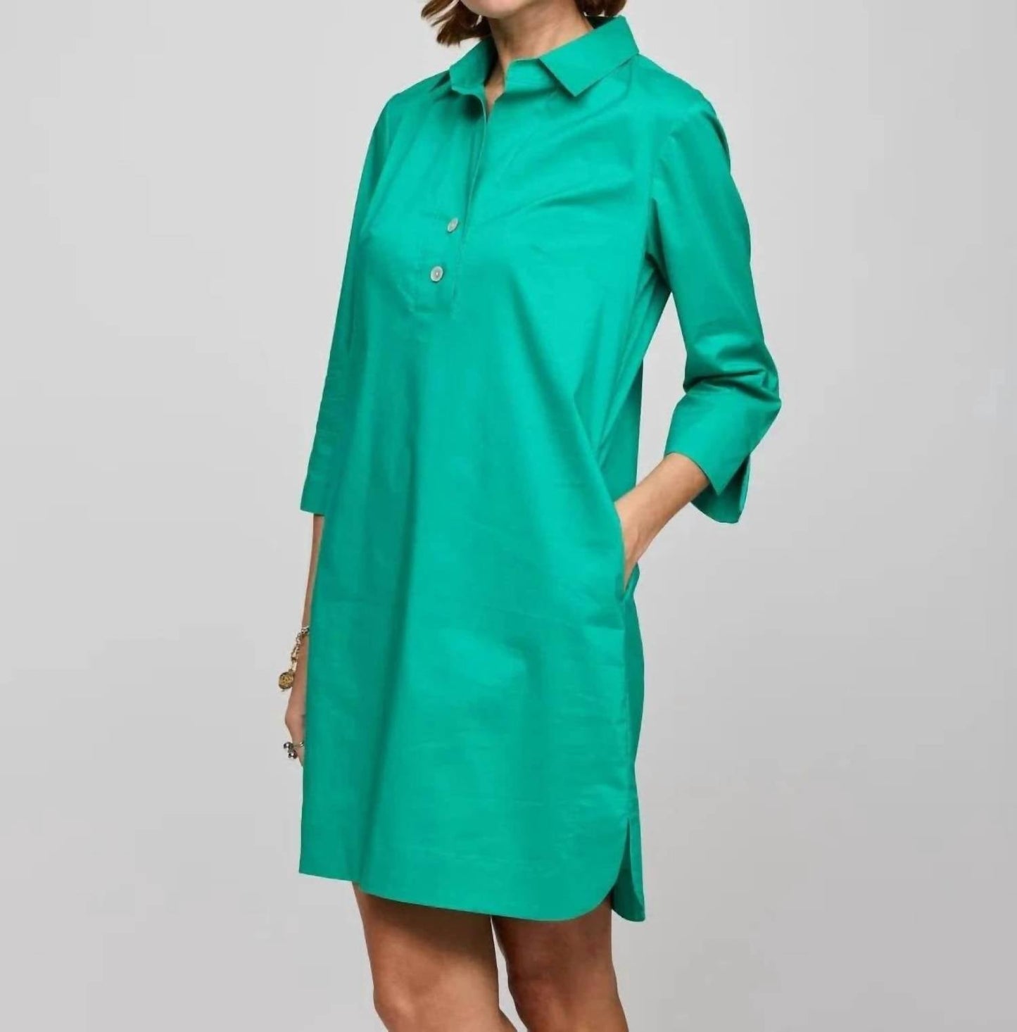 Hinson Wu - Aileen 3/4 Button Back Dress