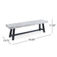 Tranquilizer Outdoor Acacia Wood Bench With Slat Panel Design