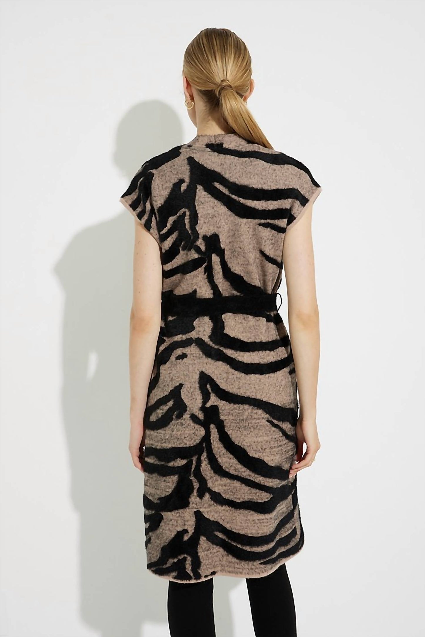 Joseph Ribkoff - Animal Print Long Sweater Vest