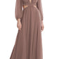 lovely-harlow-cutout-detail-long-sleeve-chiffon-gown-in-sienna-size-12