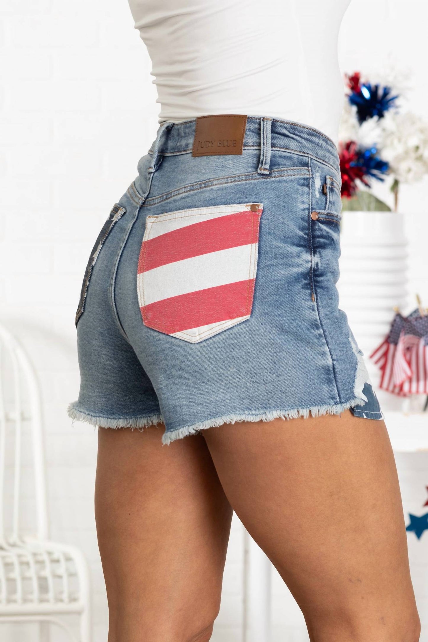 Judy Blue - High Waist American Flag Shorts
