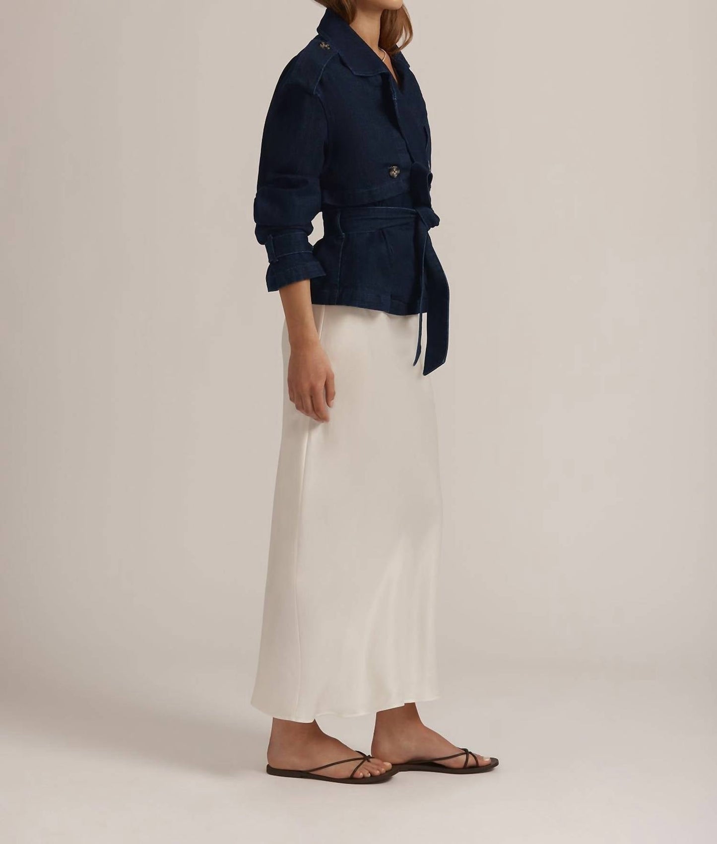 Favorite Daughter - Cropped Charles Trench Denim Jacket