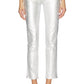 Free People - Oracle Metallic Low-rise Slim Straight Jeans