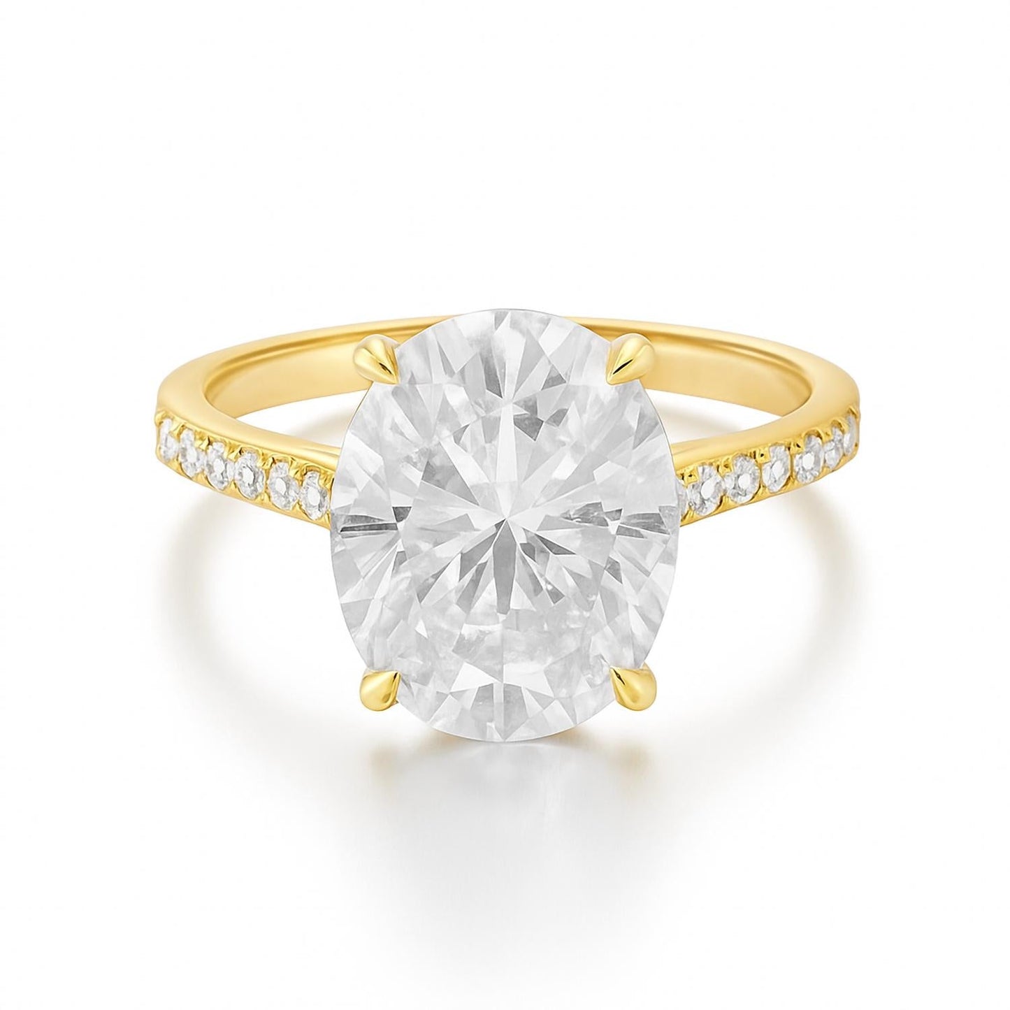 Allyanna Gifts - Women's Oval Pave Moissanite Ring