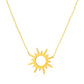 14K Yellow Gold Sunburst Necklace