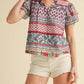 &Merci - Paisley Print Flutter Sleeve Top Final Sale