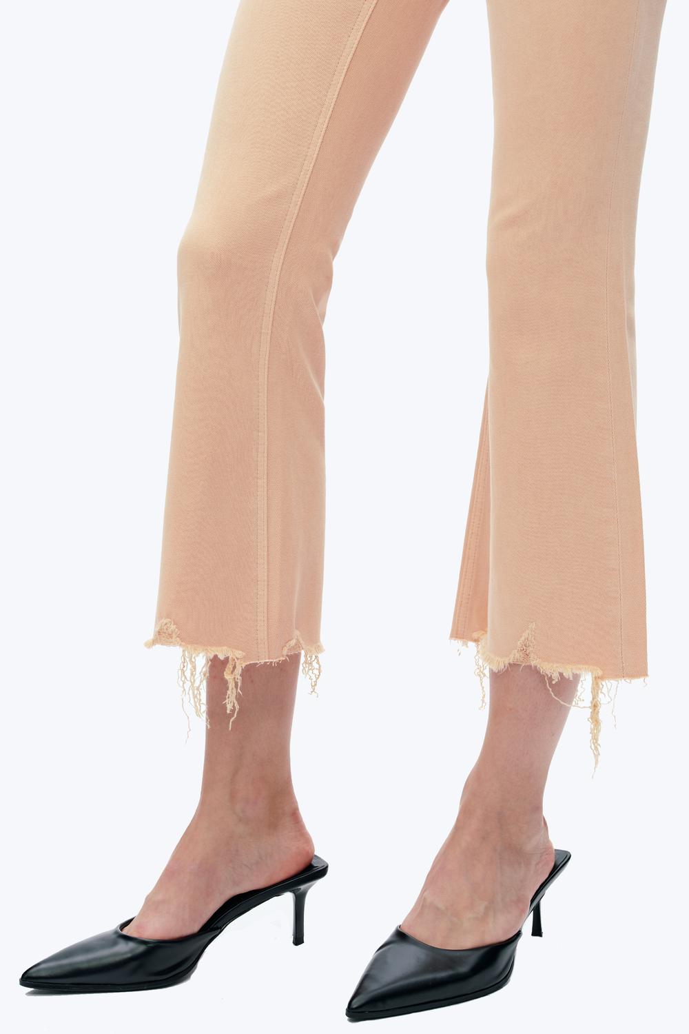 Bayeas - High Rise Vintage Crop Flare Denim Jeans