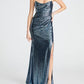 Theia - Women's Sky Draped Strapless Gown