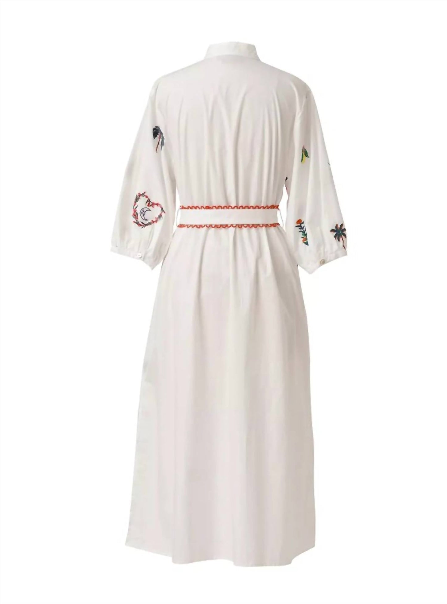 Emily Lovelock - Zora Embroidered Shirt Dress