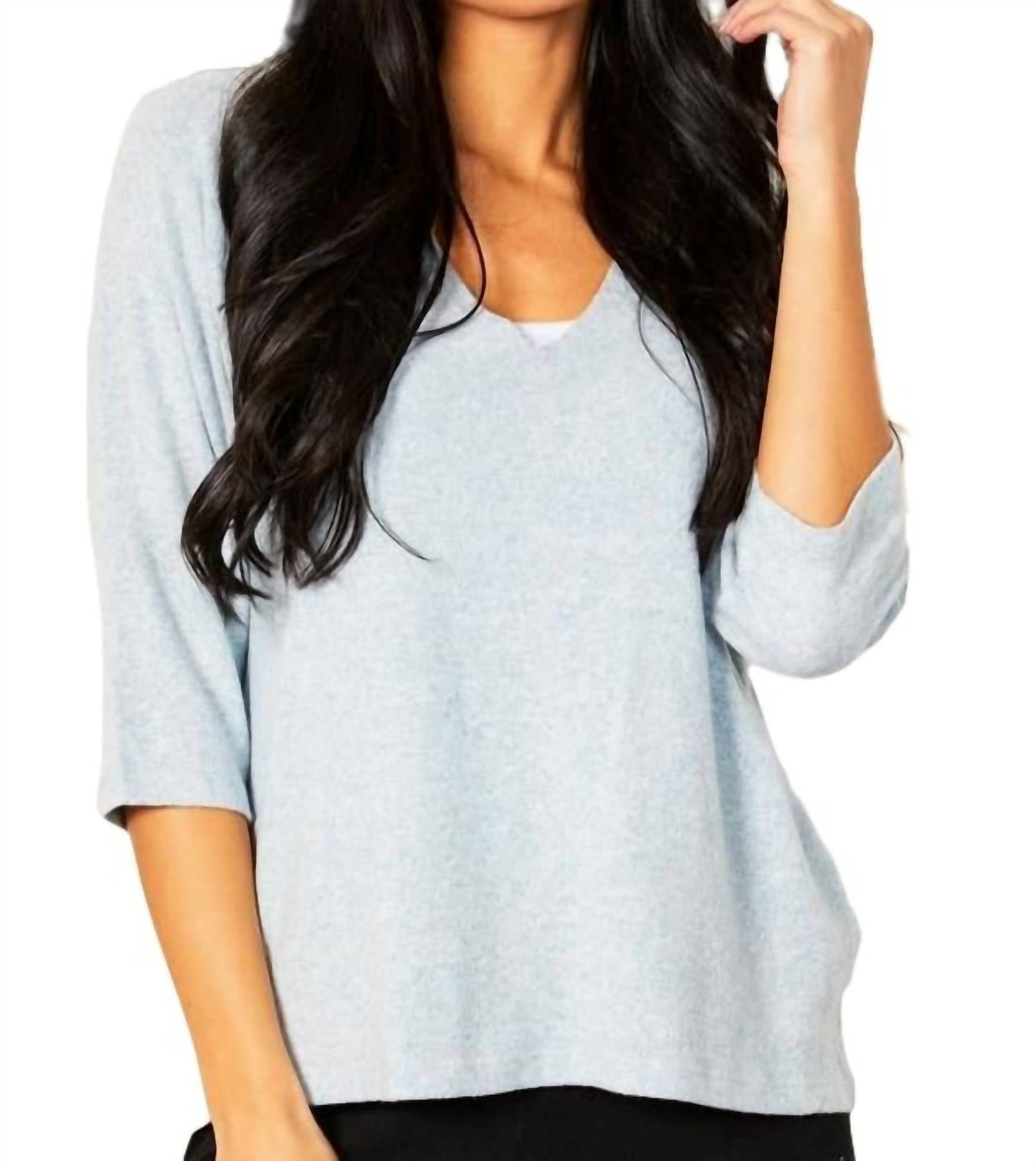 French Kyss - Allie Kashmira V-Neck Hoodie