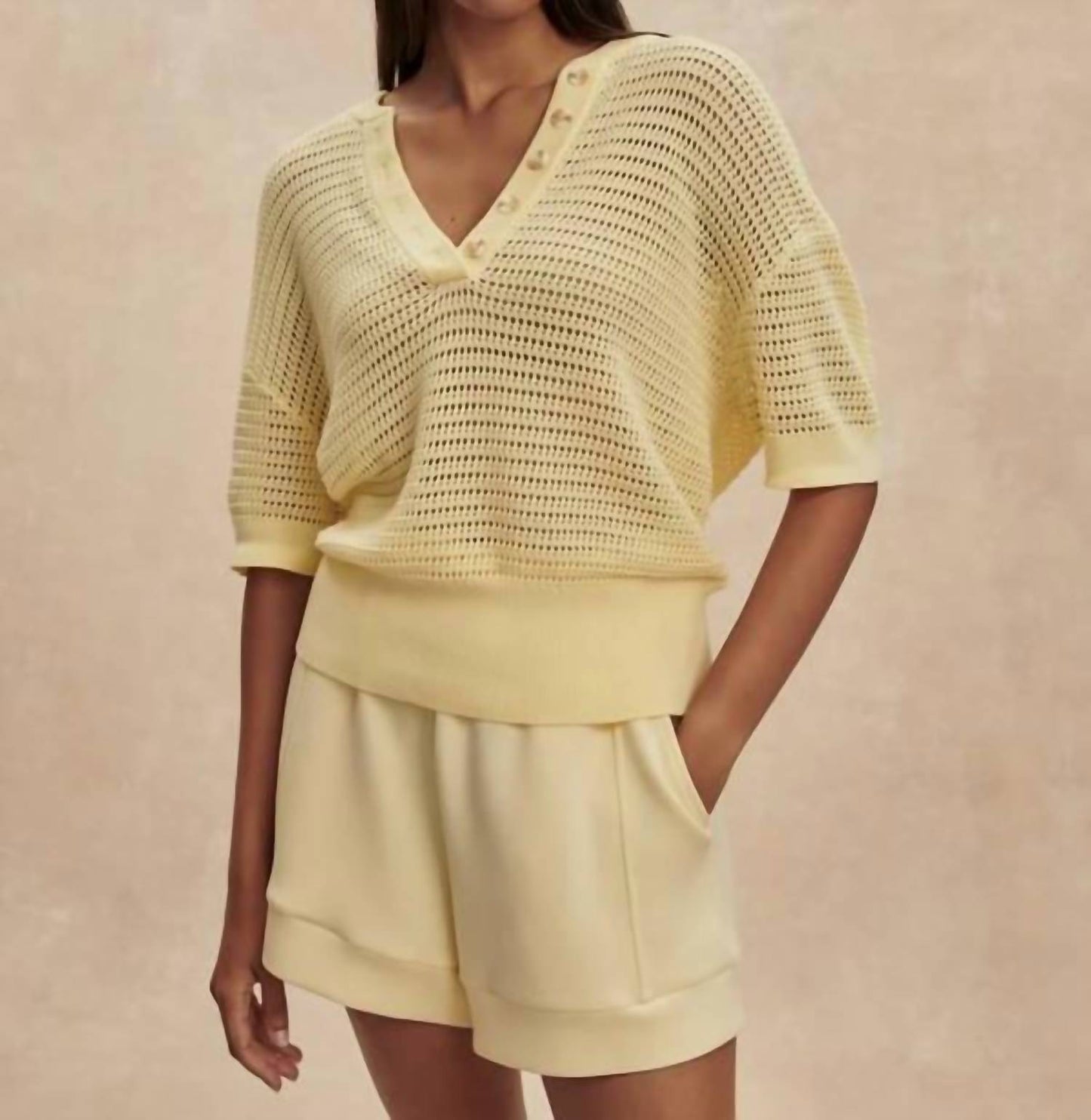 Varley - Callie Knit V-neck Top